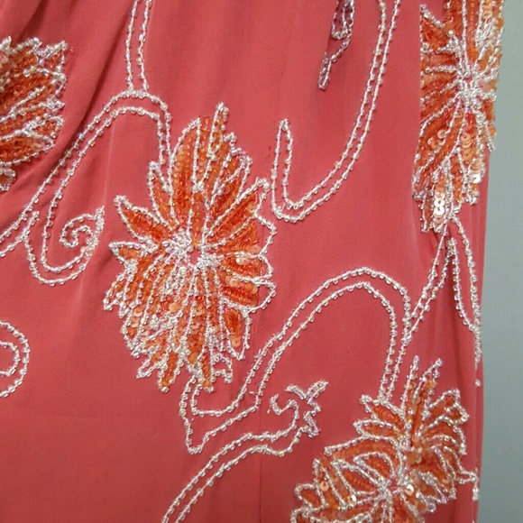 NWT, Nicole Miller Silk Beaded Gown, Prom - Picture 2 of 6